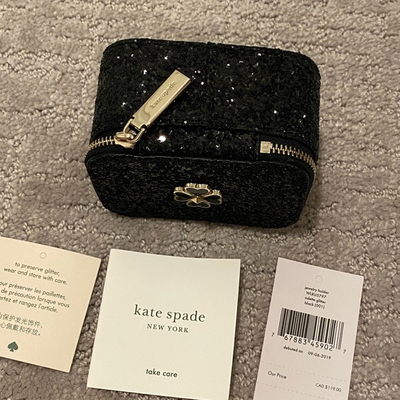 Kate Spade Odette Glitter Jewelry Holder Box - Picture 4 of 4